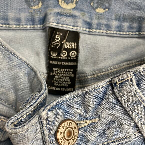 Women's / Juniors Rewash Light Blue Stretch Cutoff Jean Shorts Size 5 / 27 - Picture 4 of 7